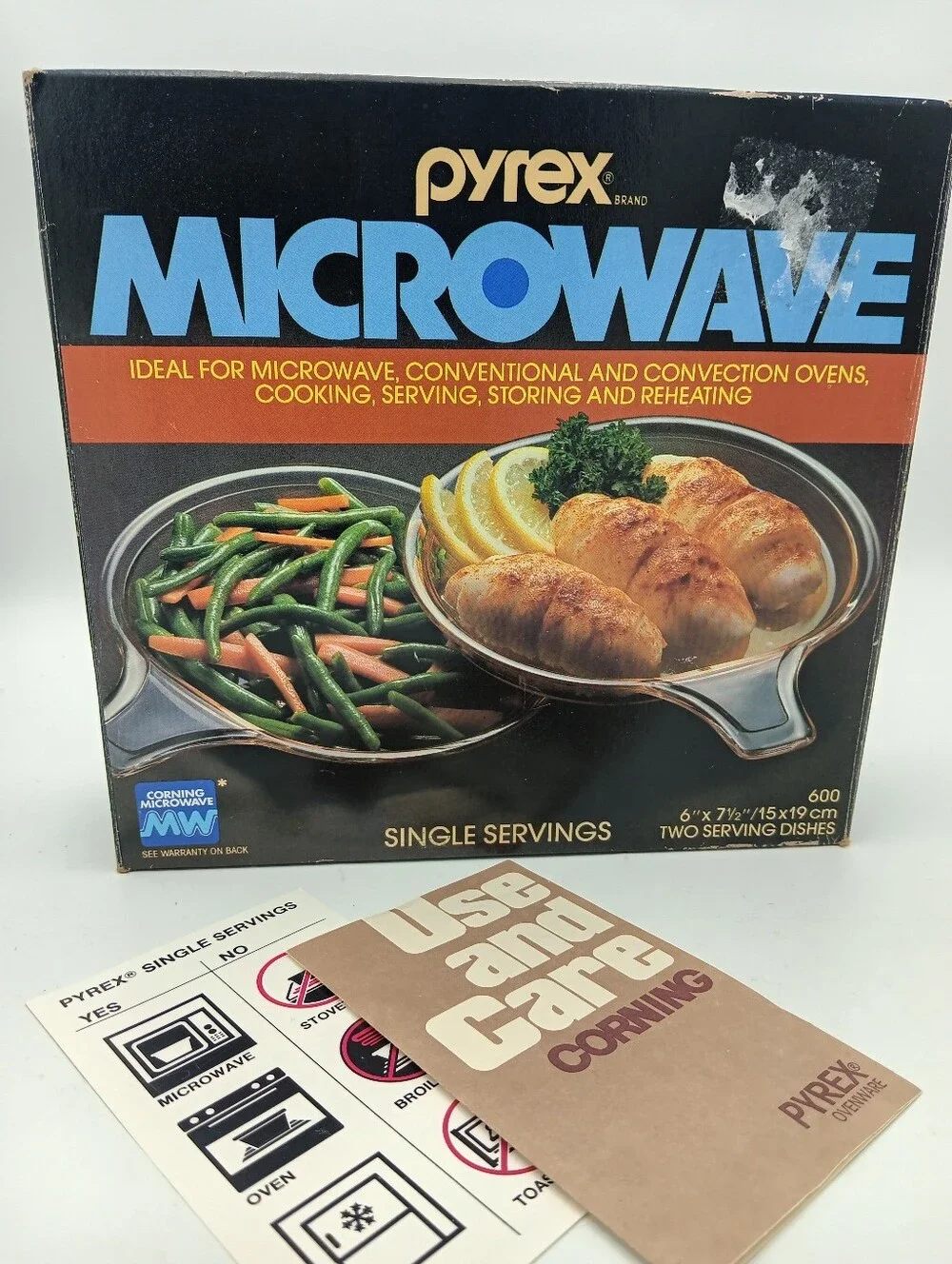 Vintage Pyrex Microwave Dishes Single Servings 6